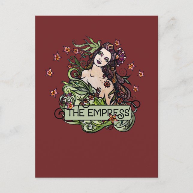 Postale Carte Tarot Empress (Devant)