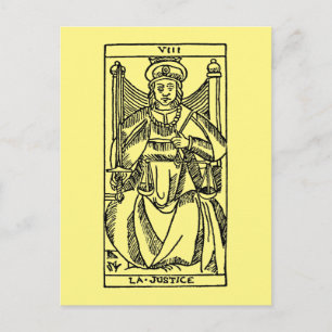 Postale Carte Tarot : Justice