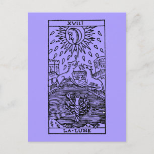 Postale Carte Tarot : La Lune