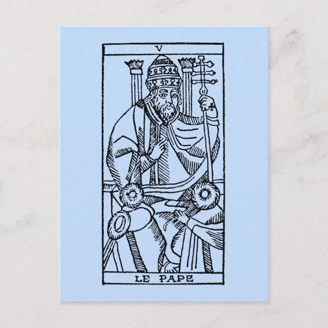 Postale Carte Tarot : Le Pape (Devant)