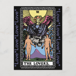 Postale Carte Tarot "Lovers"