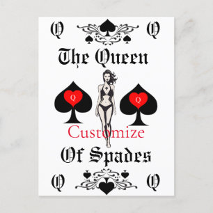 Postale Carte Tarot Queen of Spades Thunder_Cove