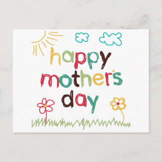 Postale Carte tirée à la main pour la fête des mères