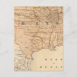 Postale Carte topographique des États-Unis