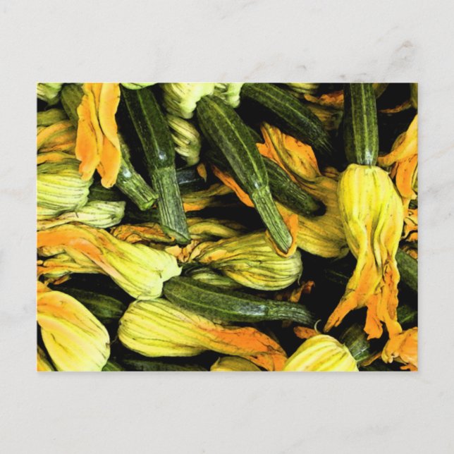 Postale Carte Venice At Home - Fleurs Zucchini (Devant)