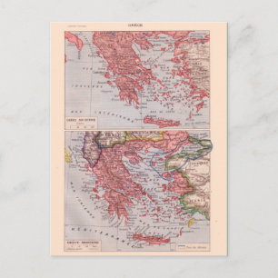 Postale Carte vintage, 1920, Grèce