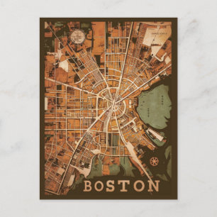 Postale Carte vintage Boston Massachusetts, Boston Ma Us