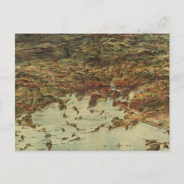 Postale Carte vintage de Boston (1905) (Devant)