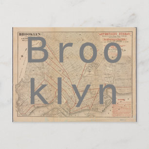 Postale Carte vintage de Brooklyn