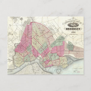 Postale Carte vintage de Brookyln (1868)