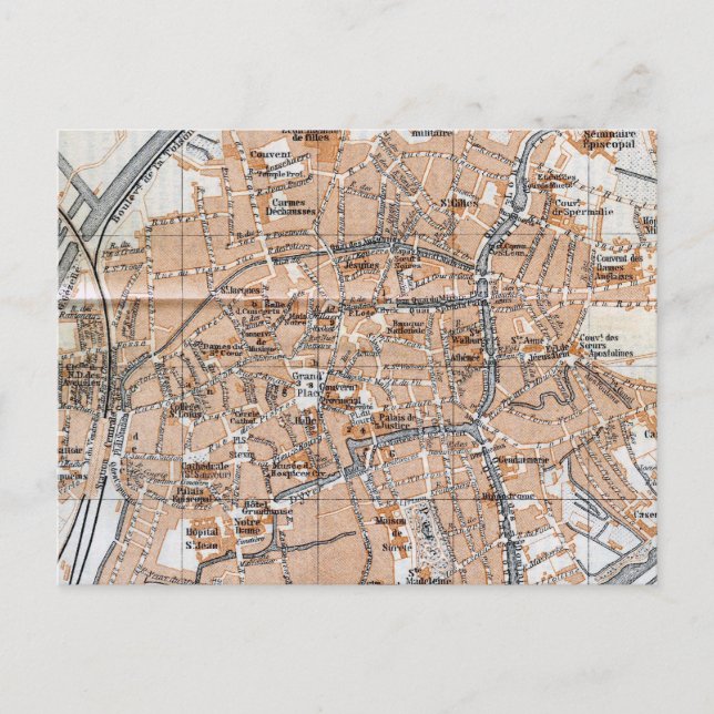 Postale Carte vintage de Bruges (1905) (Devant)