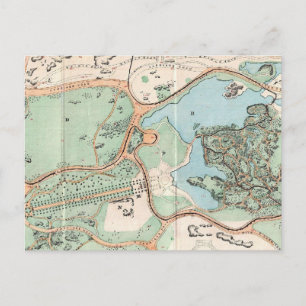 Postale Carte vintage de Central Park (1860)