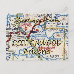 Postale Carte Vintage de Cottonwood AZ