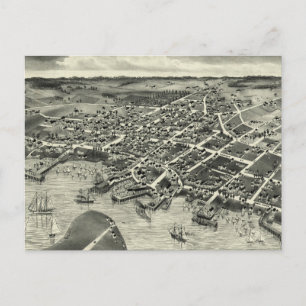 Postale Carte vintage de Edgartown MA (1886)