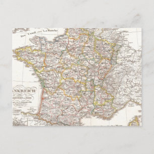 Postale Carte vintage de France (1850)