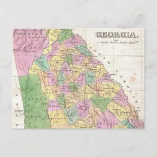 Postale Carte vintage de Géorgie (1827)