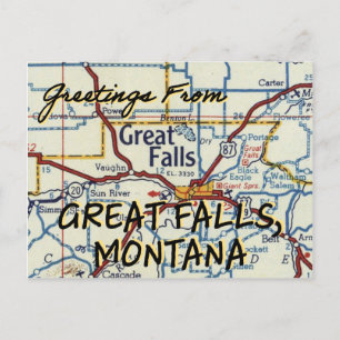 Postale Carte Vintage de Great Falls MT
