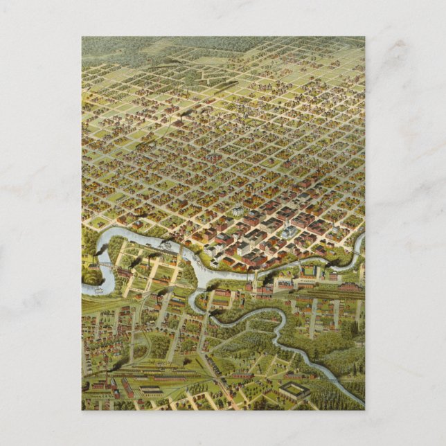 Postale Carte vintage de Houston Texas (1891) (Devant)