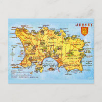 Carte vintage de Jersey