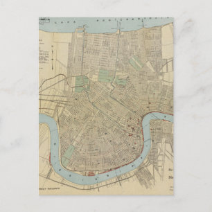 Postale Carte vintage de la Nouvelle-Orléans (1919)