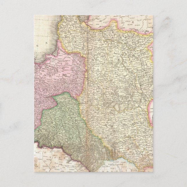 Postale Carte vintage de la Pologne (1818) (Devant)