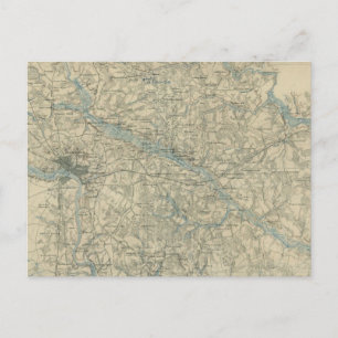 Postale Carte vintage de la région de Richmond Virginia (1