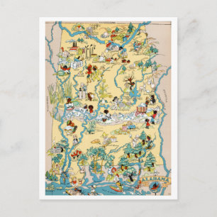 Postale Carte Vintage de l'Alabama