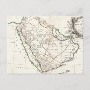 Postale Carte vintage de l'Arabie Saoudite (1771)