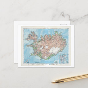 Postale Carte vintage de l'Islande
