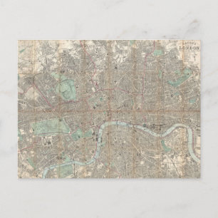 Postale Carte vintage de Londres (1890)