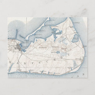 Postale Carte vintage de Nantucket (1919)