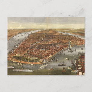 Postale Carte vintage de New York (1870)