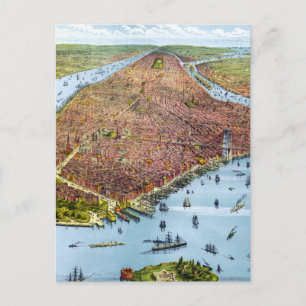 Postale Carte vintage de New York (1879)