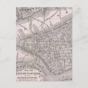Postale Carte vintage de New York (1886)