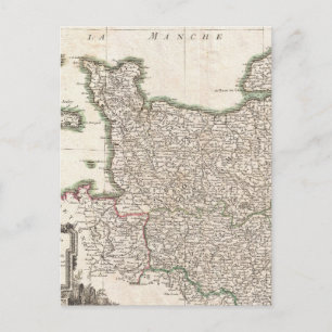 Postale Carte vintage de Normandie (1771)