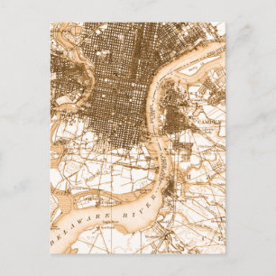 Postale Carte vintage de Philadelphie
