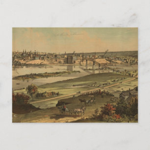 Postale Carte vintage de Saint Paul Minnesota (1874)