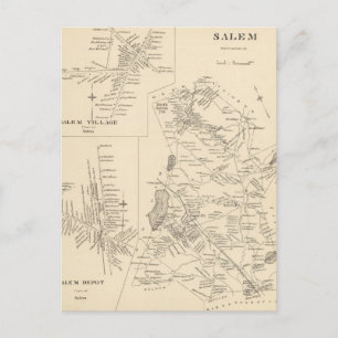 Postale Carte vintage de Salem Massachusetts (1892)