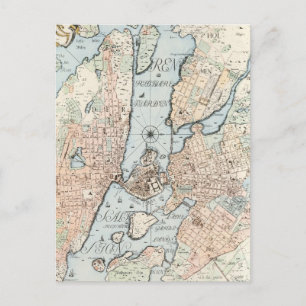 Postale Carte vintage de Stockholm (1733)