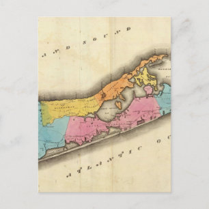 Postale Carte vintage de Suffolk New York (1829)