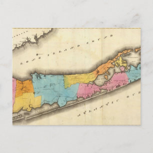 Postale Carte vintage de Suffolk New York (1829)