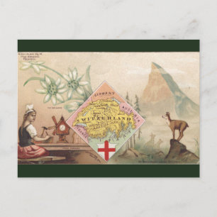 Postale Carte vintage de Suisse