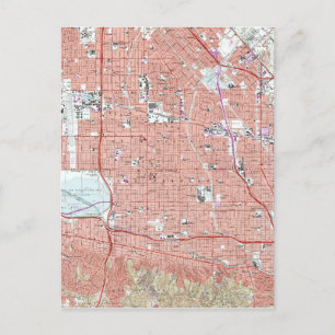 Postale Carte vintage de Van Nuys California (1966)