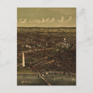 Postale Carte vintage de Washington D.C. (1892)