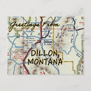Postale Carte Vintage Dillon MT