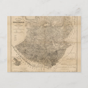 Postale Carte vintage du Guatemala (1859)
