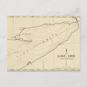Postale Carte vintage du lac Érié New York