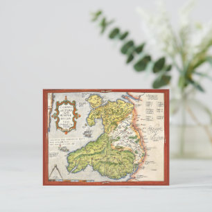 Postale Carte vintage du Pays de Galles et Anglesey 1579