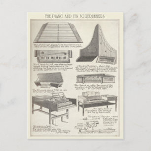 Postale Carte vintage du Piano et c'est les Forerunners