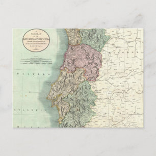 Postale Carte vintage du Portugal (1801)